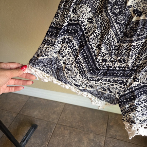 See You Monday Navy and White Patterned Jumpsuit - Picture 3 of 4